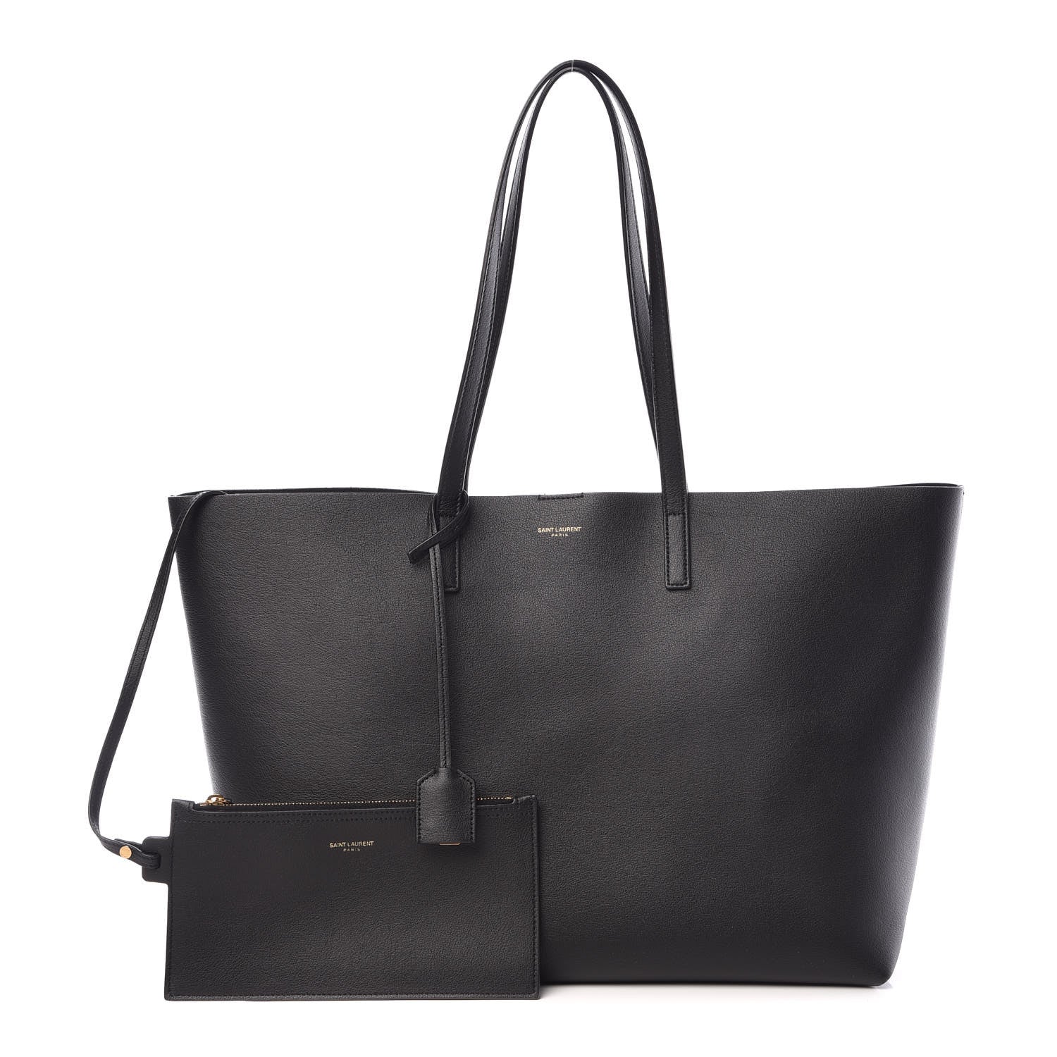 Saint Laurent Calfskin Large Shopping Tote Black 1 of 7