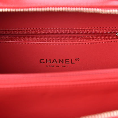 Chanel Caviar Quilted Medium CC Filigree Vanity Case Red 6 of 10