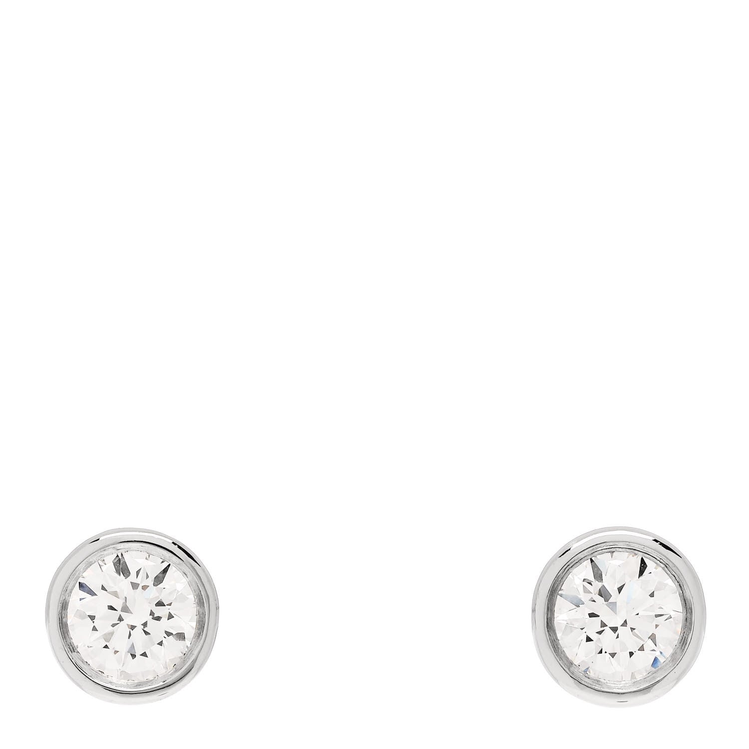 Tiffany Platinum Diamond 1.14ctw Elsa Peretti Diamonds By The Yard Earrings 1 of 6