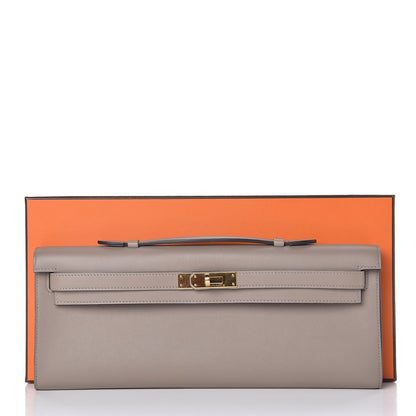 Hermes Swift Kelly Cut Clutch Pochette Gris Asphalt 8 of 8