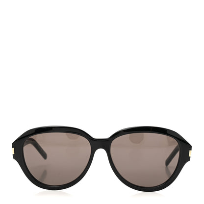 Saint Laurent Acetate Round Sunglasses SL400 Black 2 of 7