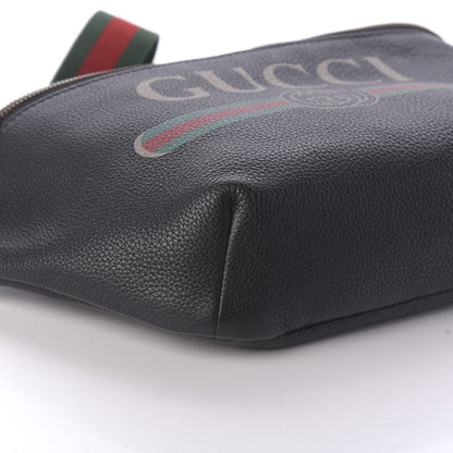 Gucci Grained Calfskin Logo Belt Bag Black 6 of 11