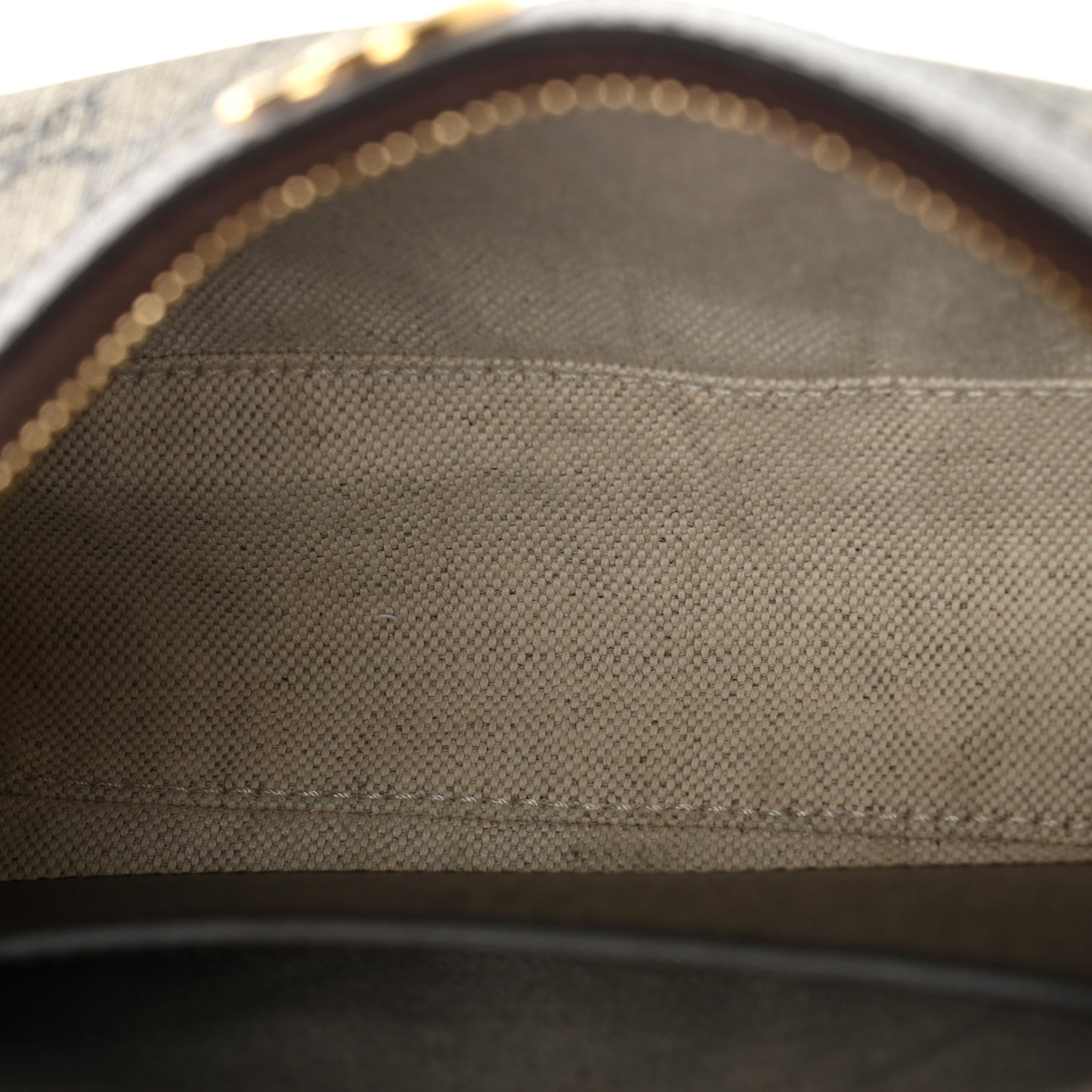 GG Supreme Monogram Textured Dollar Calfskin Small Ophidia Hobo Beige Ebony New Acero