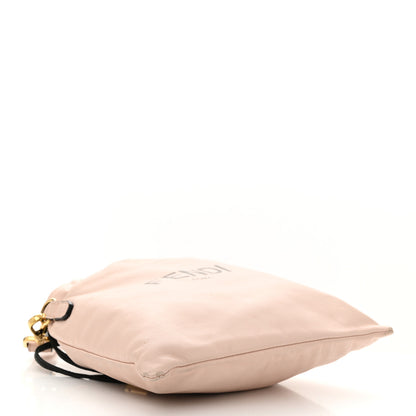 Fendi Soft Nappa Logo Small Drawstring Pouch Bag Rosa Quarzo Black 4 of 12
