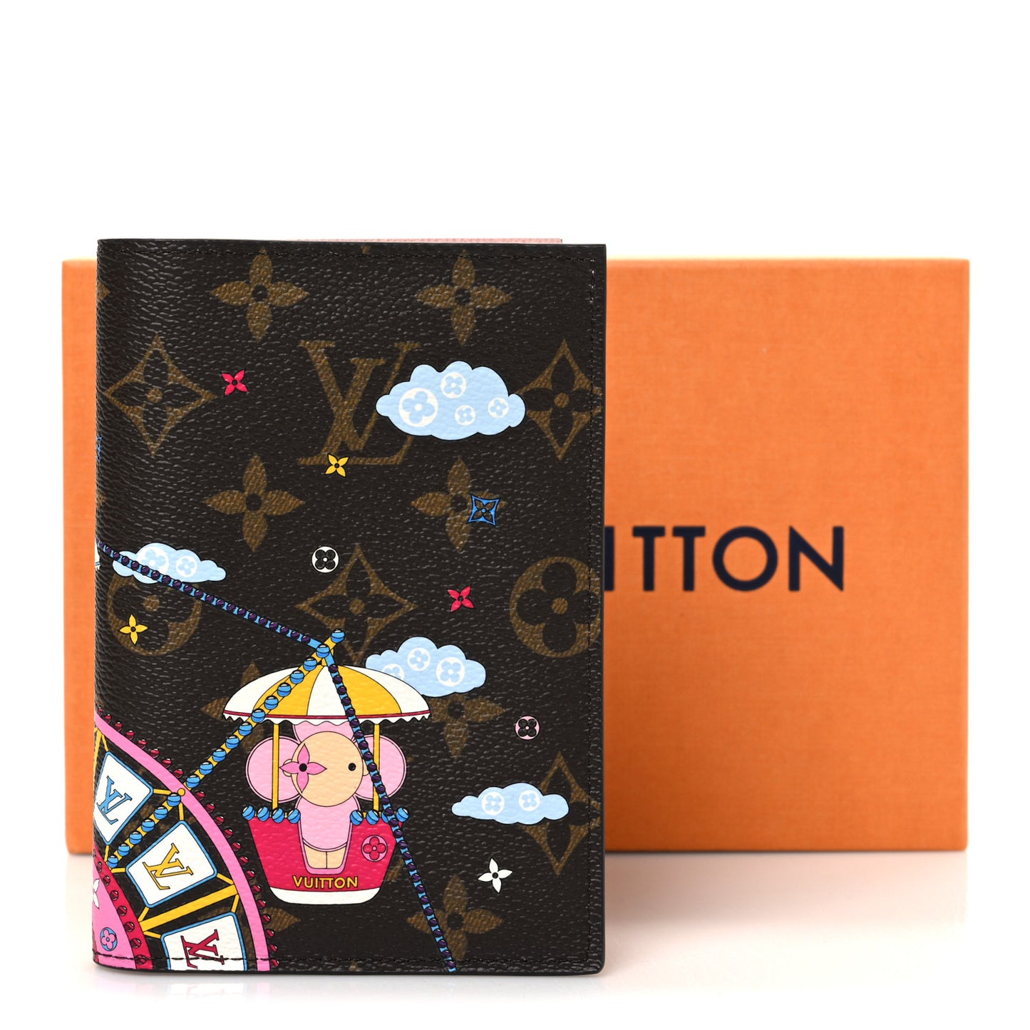 Monogram 2020 Christmas Animation Big Wheel Passport Cover Rose Ballerine