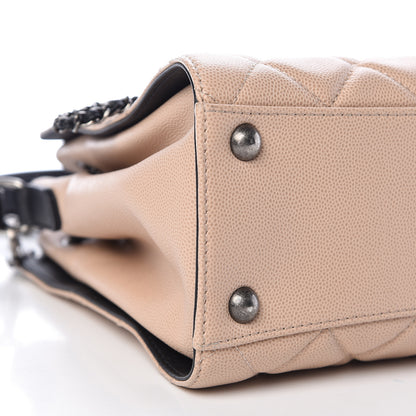 Chanel Caviar Quilted Small CC Bucket Bag Beige 9 of 10