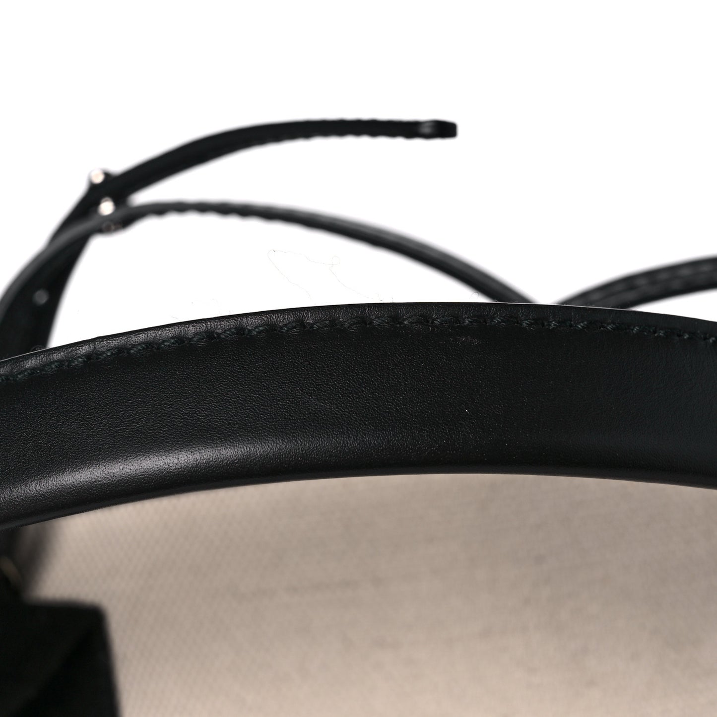 Cotton Canvas Calfskin Navy Cabas XS Natural Black