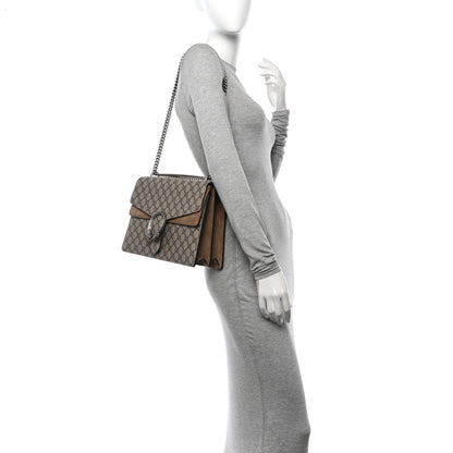 Gucci GG Supreme Monogram Medium Dionysus Shoulder Bag Taupe 2 of 13
