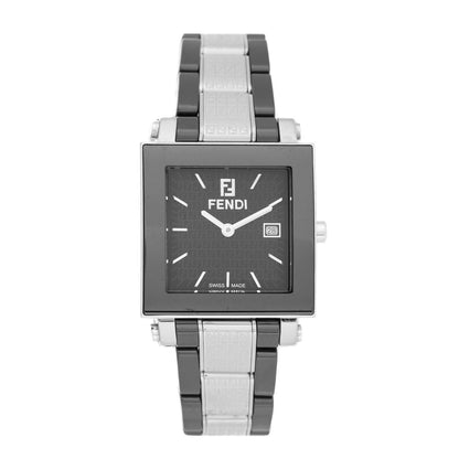 Fendi Stainless Steel Ceramic 30mm Orologi Quartz Watch Black 1 of 5