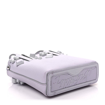 Christian Louboutin Calfskin Empire Spike Studded Mini North South Cabata Tote Lilac Smoke 4 of 9