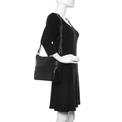 Chanel Aged Calfskin Quilted Medium Gabrielle Hobo Black 2 of 10