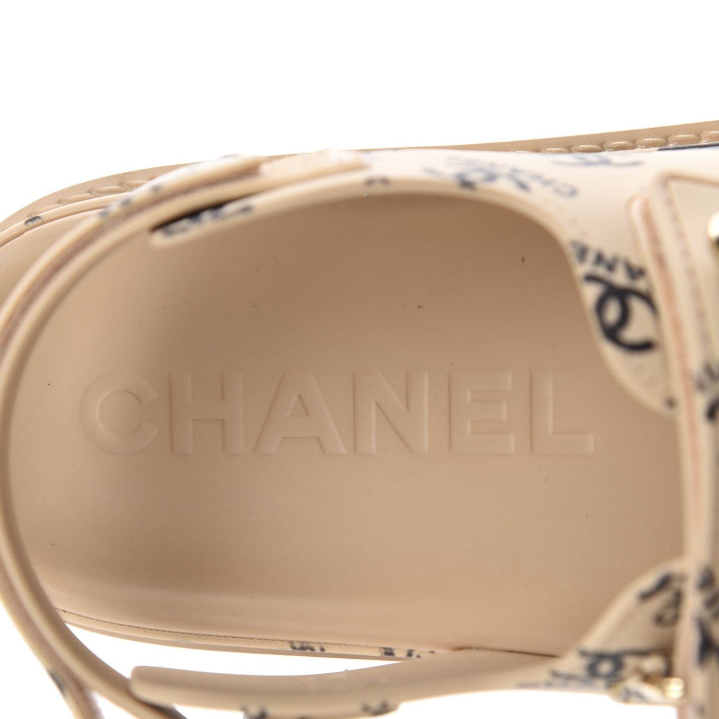 Rubber CC Dad Sandals 38 Beige