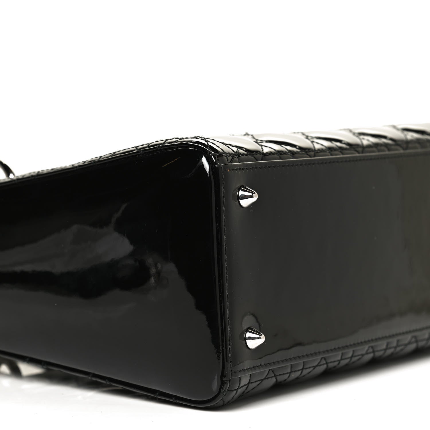 Christian Dior Patent Cannage Medium Lady Dior Black 9 of 10