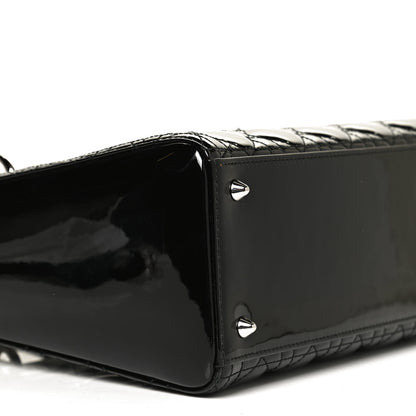 Christian Dior Patent Cannage Medium Lady Dior Black 9 of 10