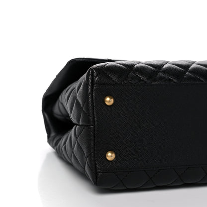 Chanel Caviar Quilted Medium Coco Handle Flap Black 9 of 11