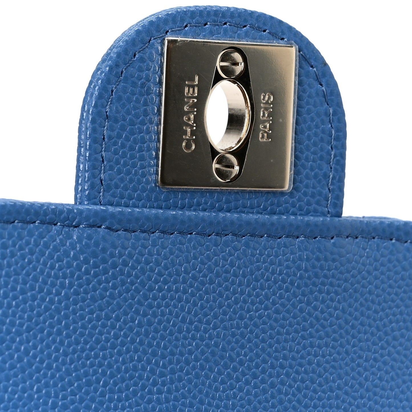 Caviar Quilted Classic Phone Holder Blue