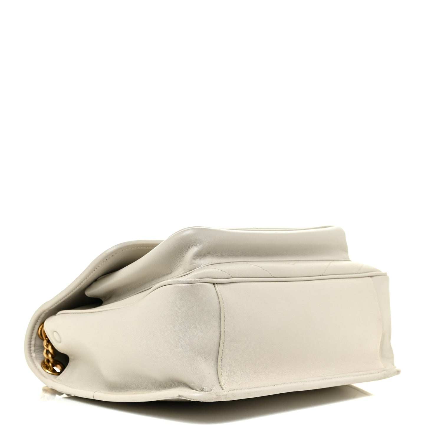 Lambskin Matelasse Monogram Medium Niki Chain Satchel Ivory