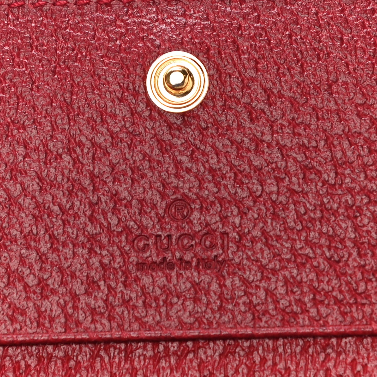GG Supreme Monogram Flora Web Ophidia Card Case Red