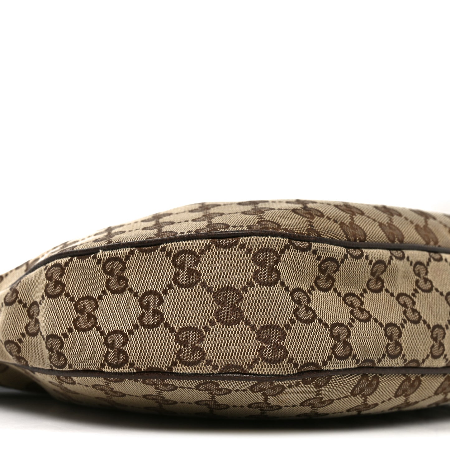 Monogram Web Medium Half Moon Hobo Dark Brown