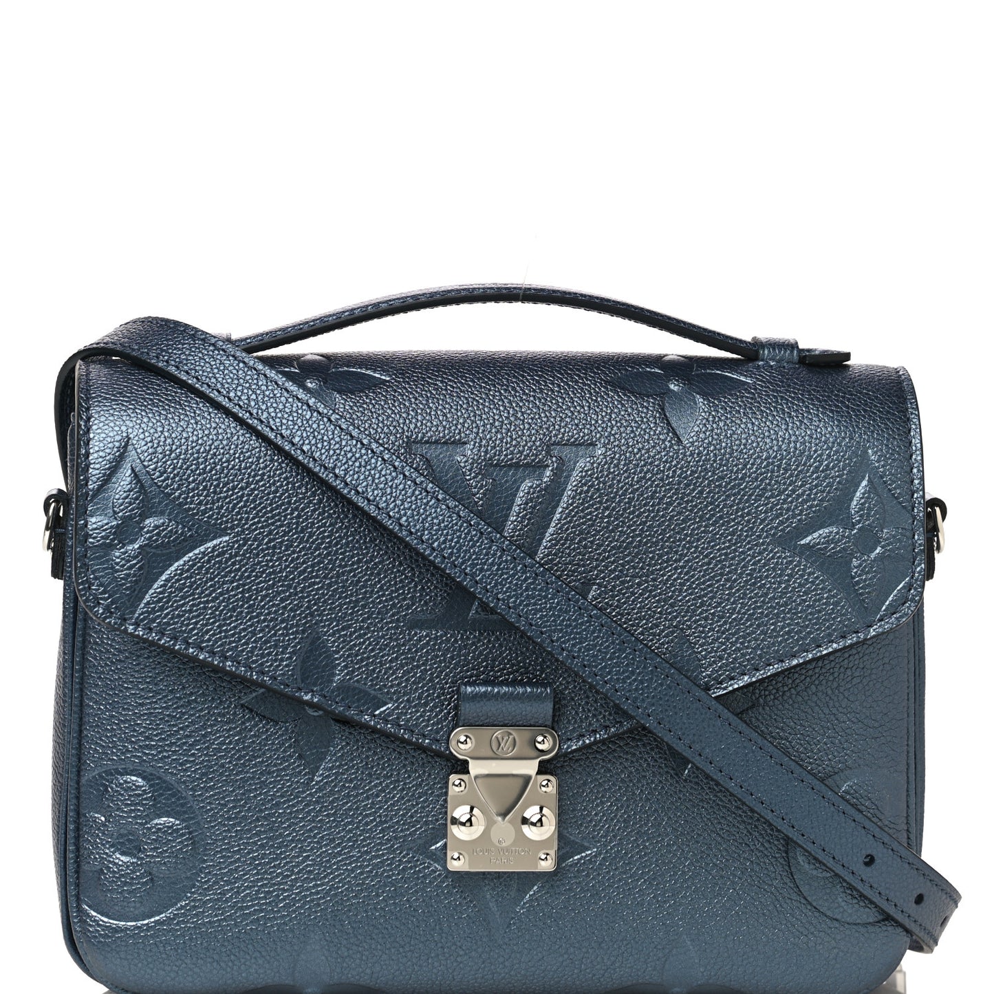 Metallic Empreinte Monogram Giant Pochette Metis Navy Nacre