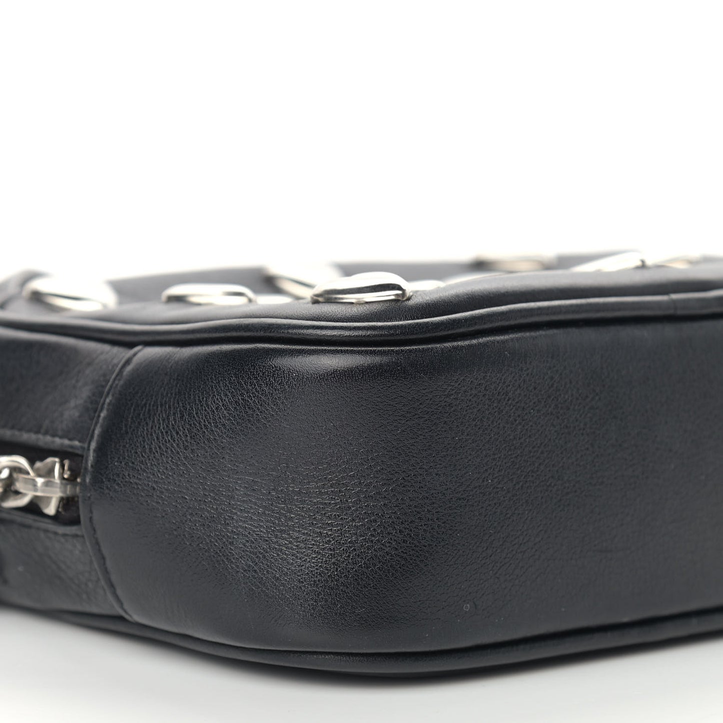 Calfskin Heart Monogram Lou Camera Bag Black