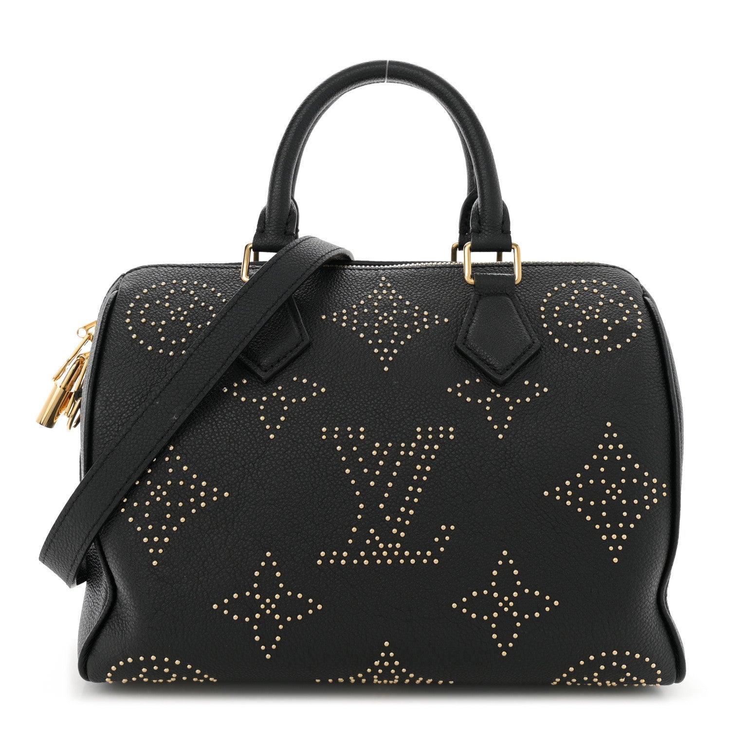 Louis Vuitton Empreinte Monogram Giant Studded Speedy Bandouliere 25 Black 1 of 11