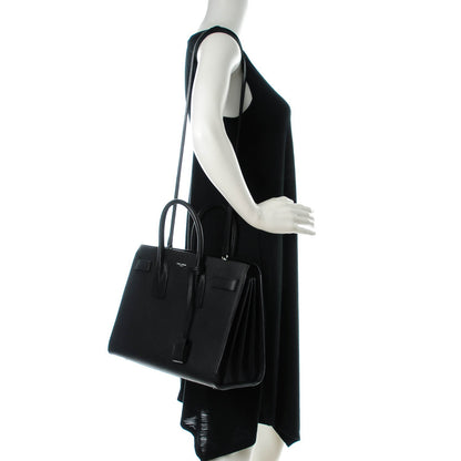Saint Laurent Grained Calfskin Small Sac De Jour Black 2 of 7