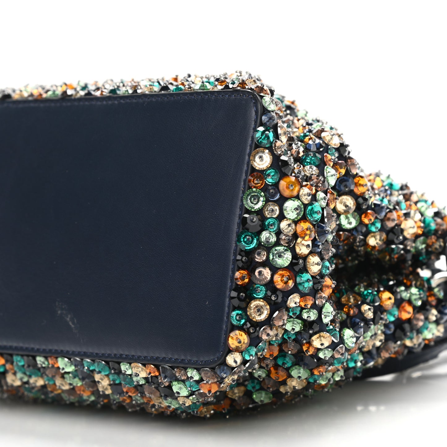 Beaded Micro Peekaboo Iconic Satchel Blue Multicolor