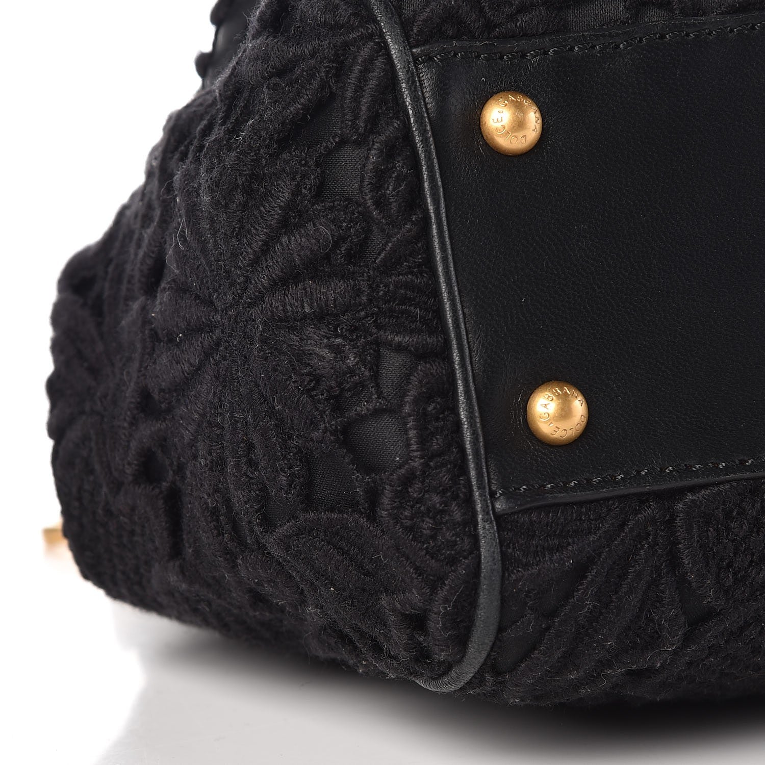 Dolce & Gabbana Calfskin Medium Embroidered Laser Cut Miss Sicily Satchel Black 8 of 10