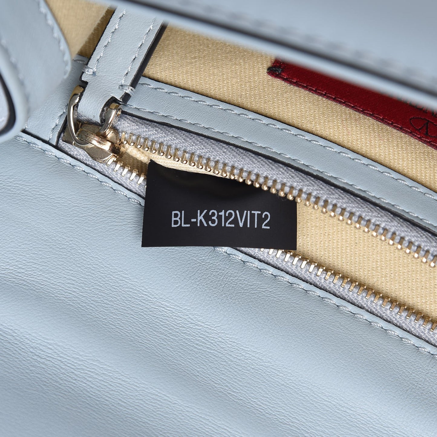 Vitello Small Glam Lock Rockstud Flap Sky Sorbet