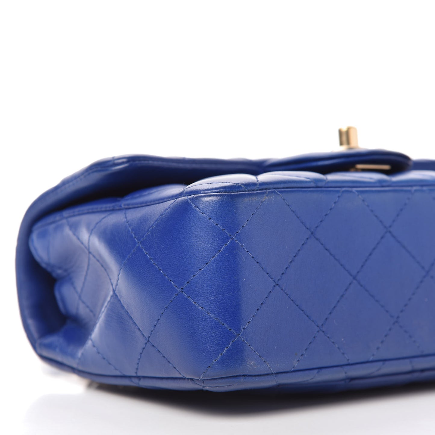 Lambskin Quilted Mini Rectangular Flap Royal Blue