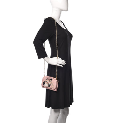 Dolce & Gabbana Dauphine Family Patch Mini Von Bag Rosa Carne 2 of 8