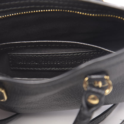 Balenciaga Chevre Gold Metallic Edge Hardware Nano City Black 7 of 10