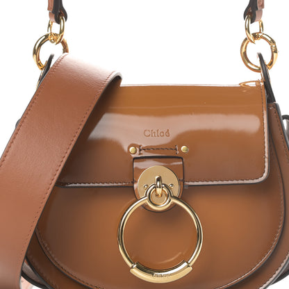 Chloe Patent Calfskin Small Tess Bag Caramel 9 of 12