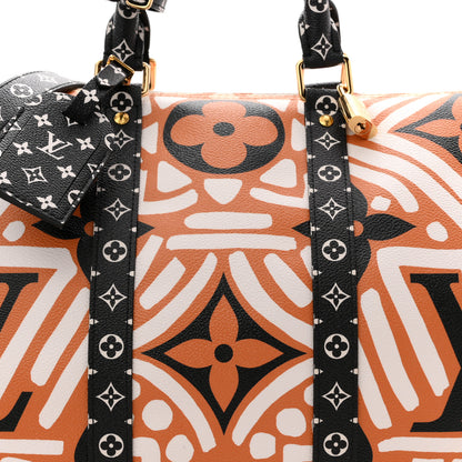 Louis Vuitton Monogram Giant Crafty Keepall Bandouliere 45 Creme Caramel Black 7 of 11