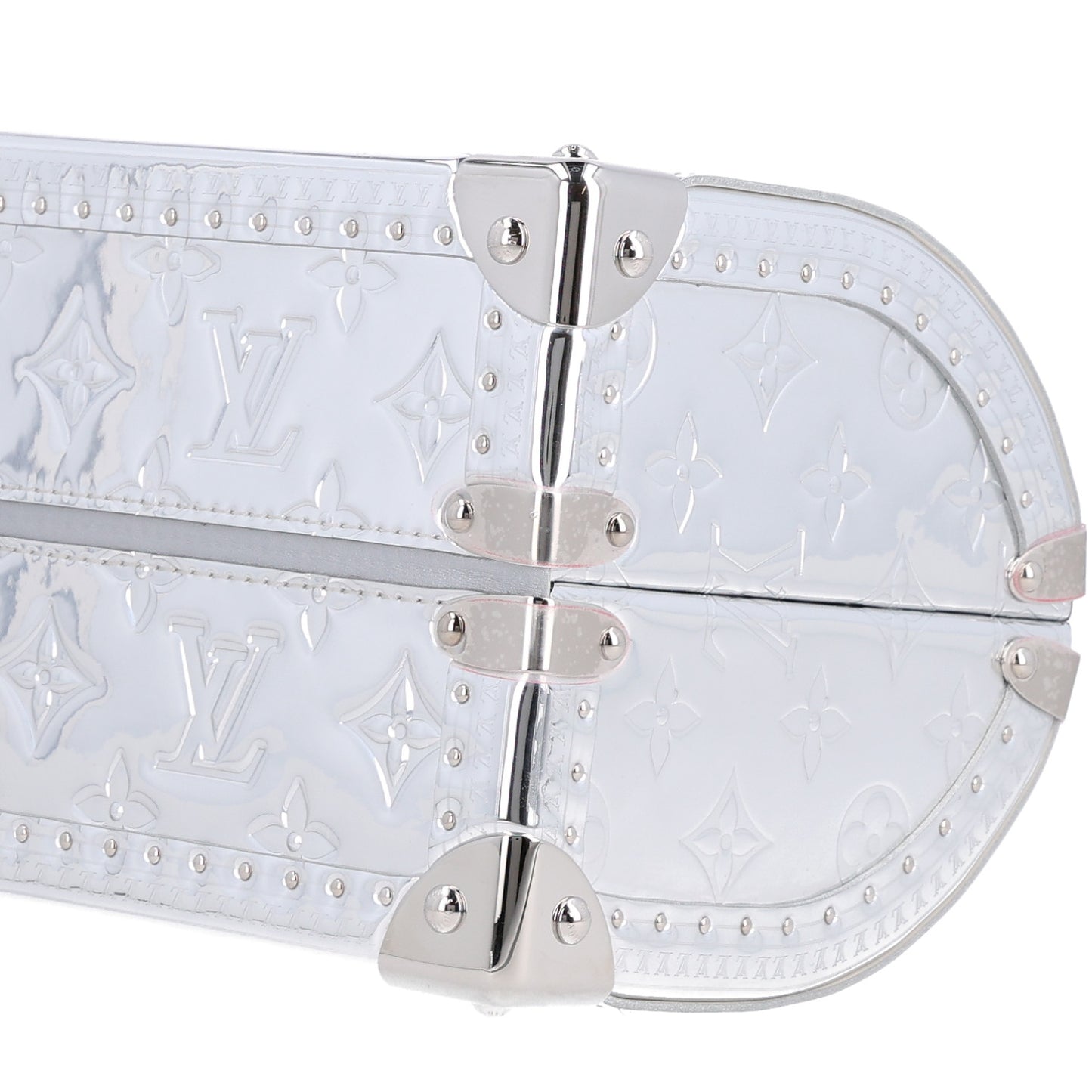 Monogram Miroir Speedy Trunk 20 Silver
