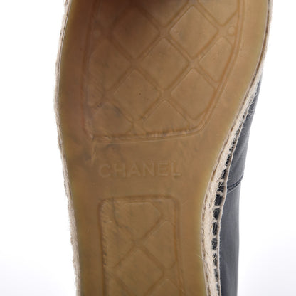 Chanel Lambskin CC Espadrilles 41 Black 9 of 12