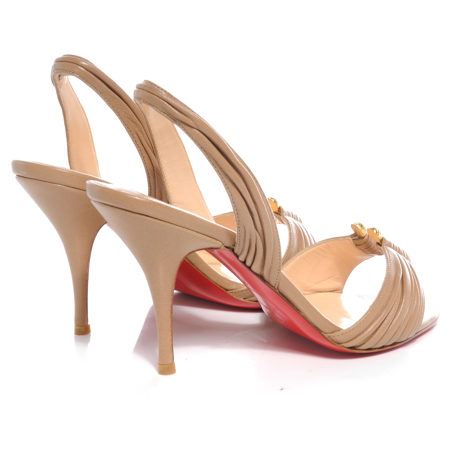 Christian Louboutin Nappa Vanestic 85 Slingback Heels Corde 37 4 of 6