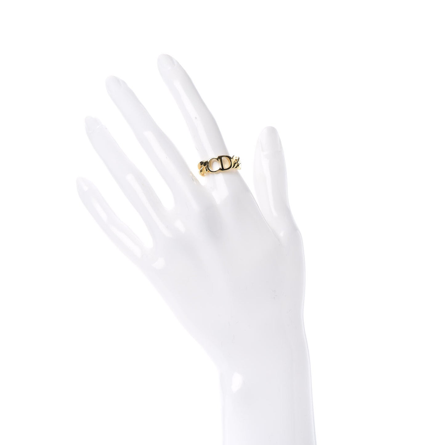 Metal Danseuse Etoile Chain Ring S Gold