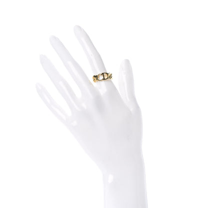 Christian Dior Metal Danseuse Etoile Chain Ring S Gold 2 of 5