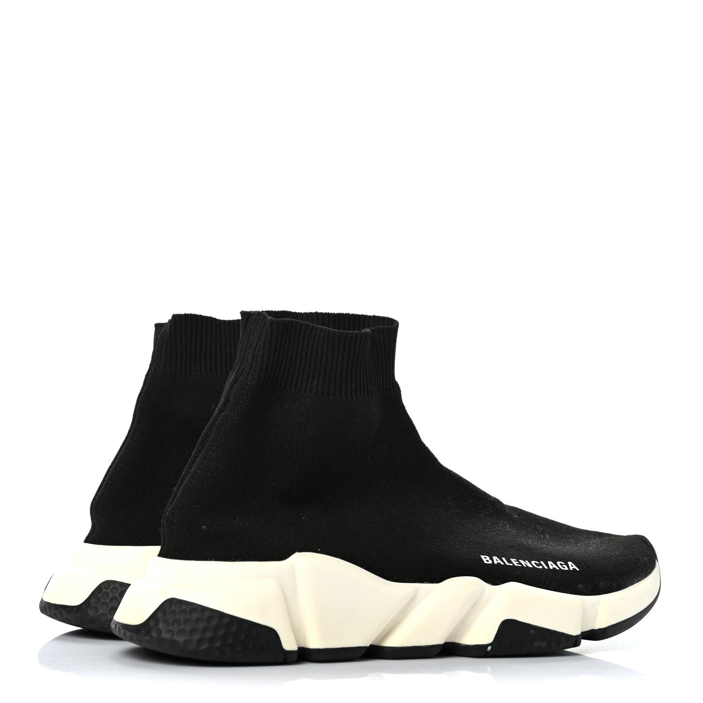 Neoprene Knit Womens Speed Sneakers 38 Black White