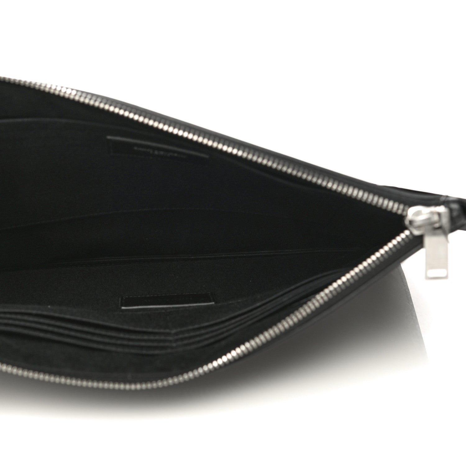 Saint Laurent Calfskin Universite Zipped Tablet Holder Black 5 of 14