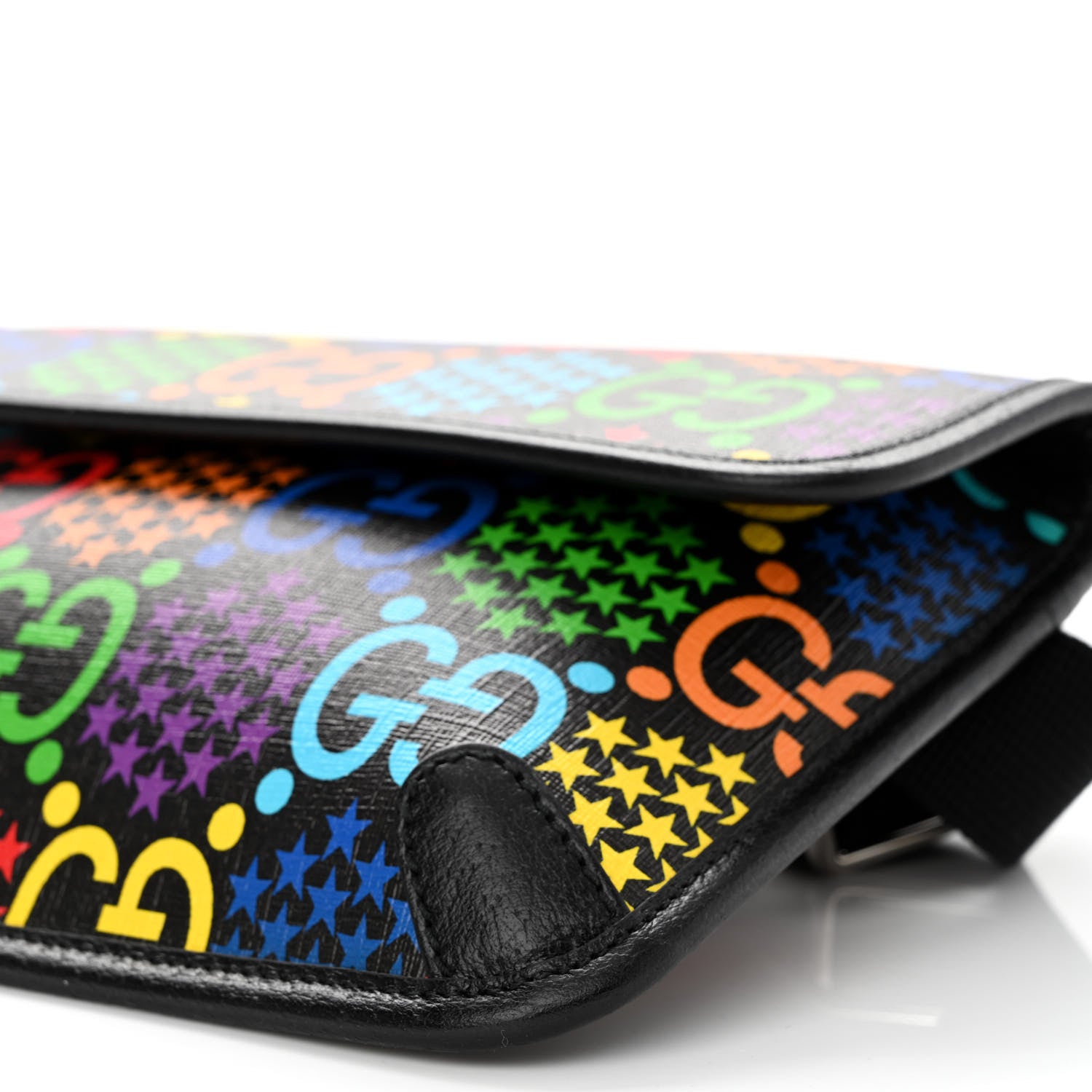Gucci GG Supreme Monogram Psychedelic Slim Belt Bag Black 10 of 11