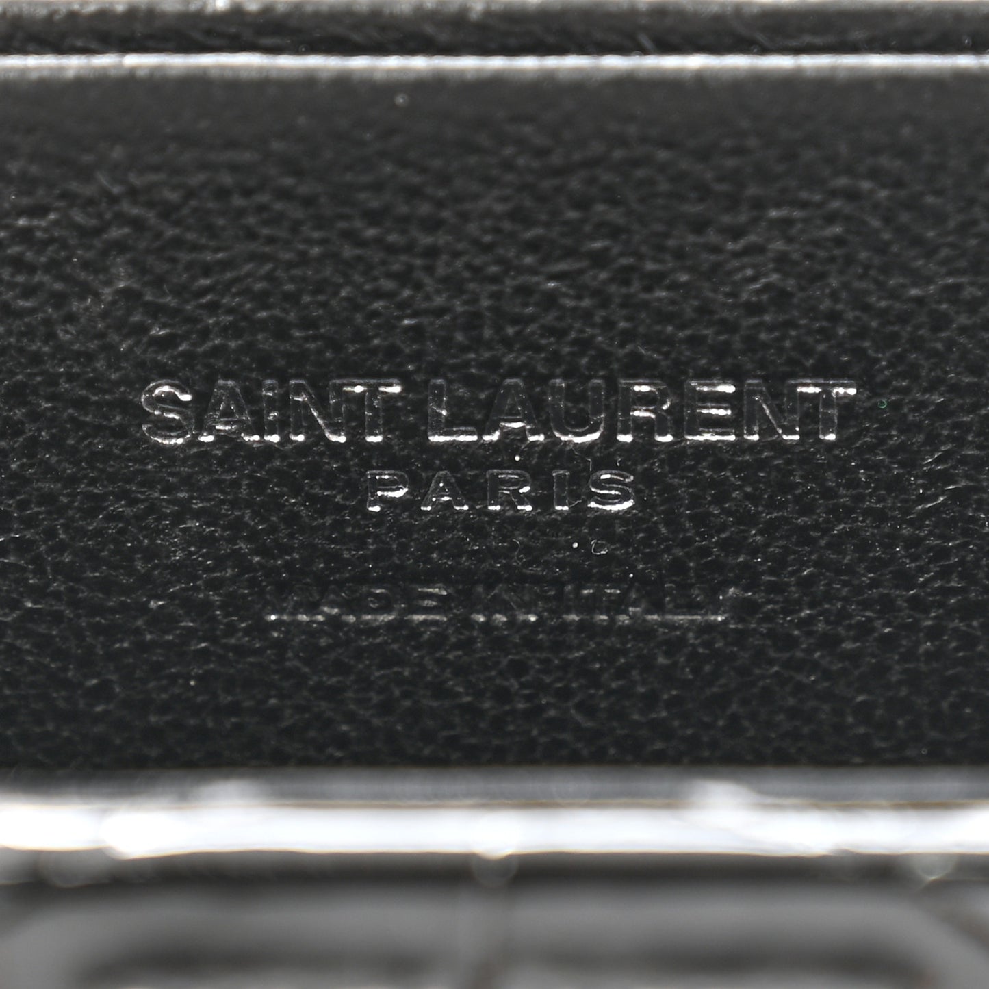 Calfskin Crocodile Embossed Smoking Box Crossbody Black