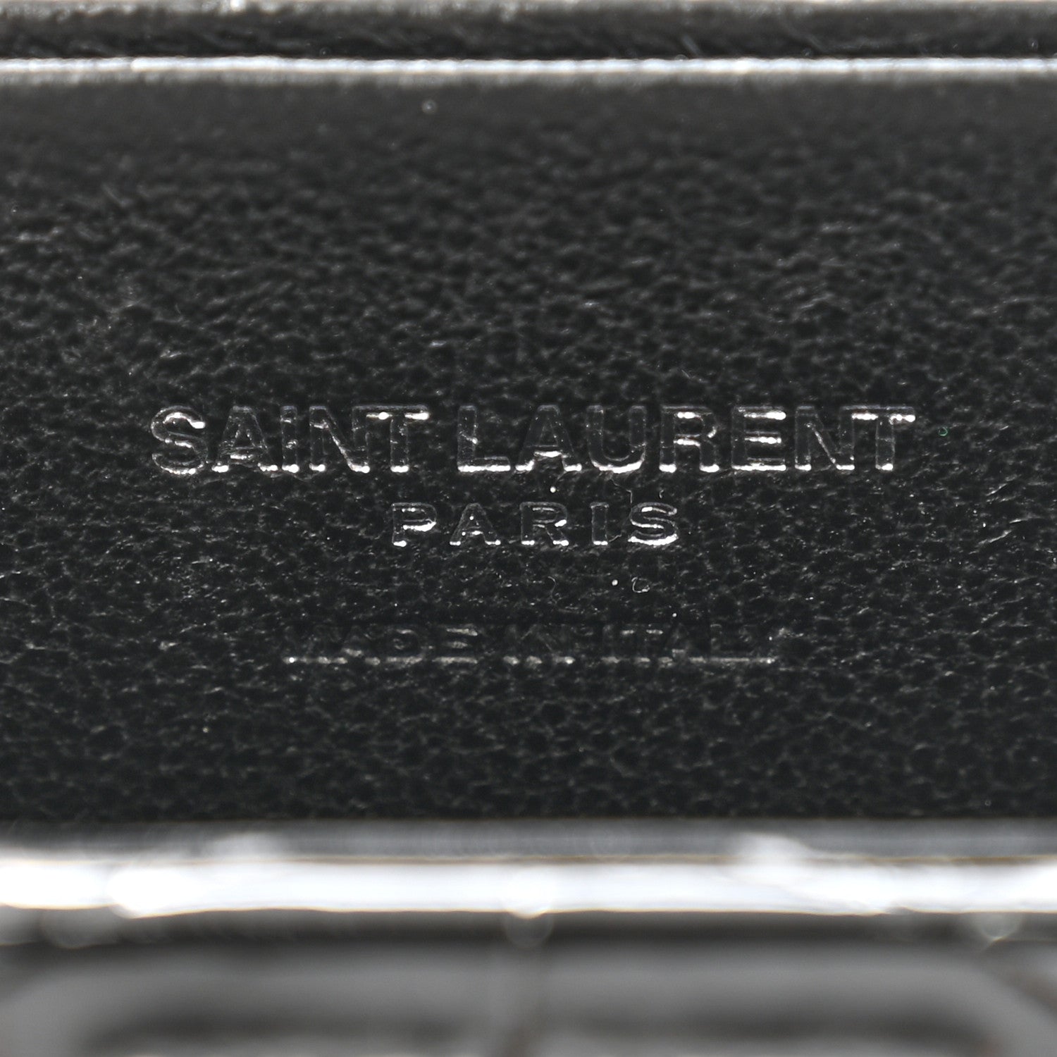 Saint Laurent Calfskin Crocodile Embossed Smoking Box Crossbody Black 6 of 10