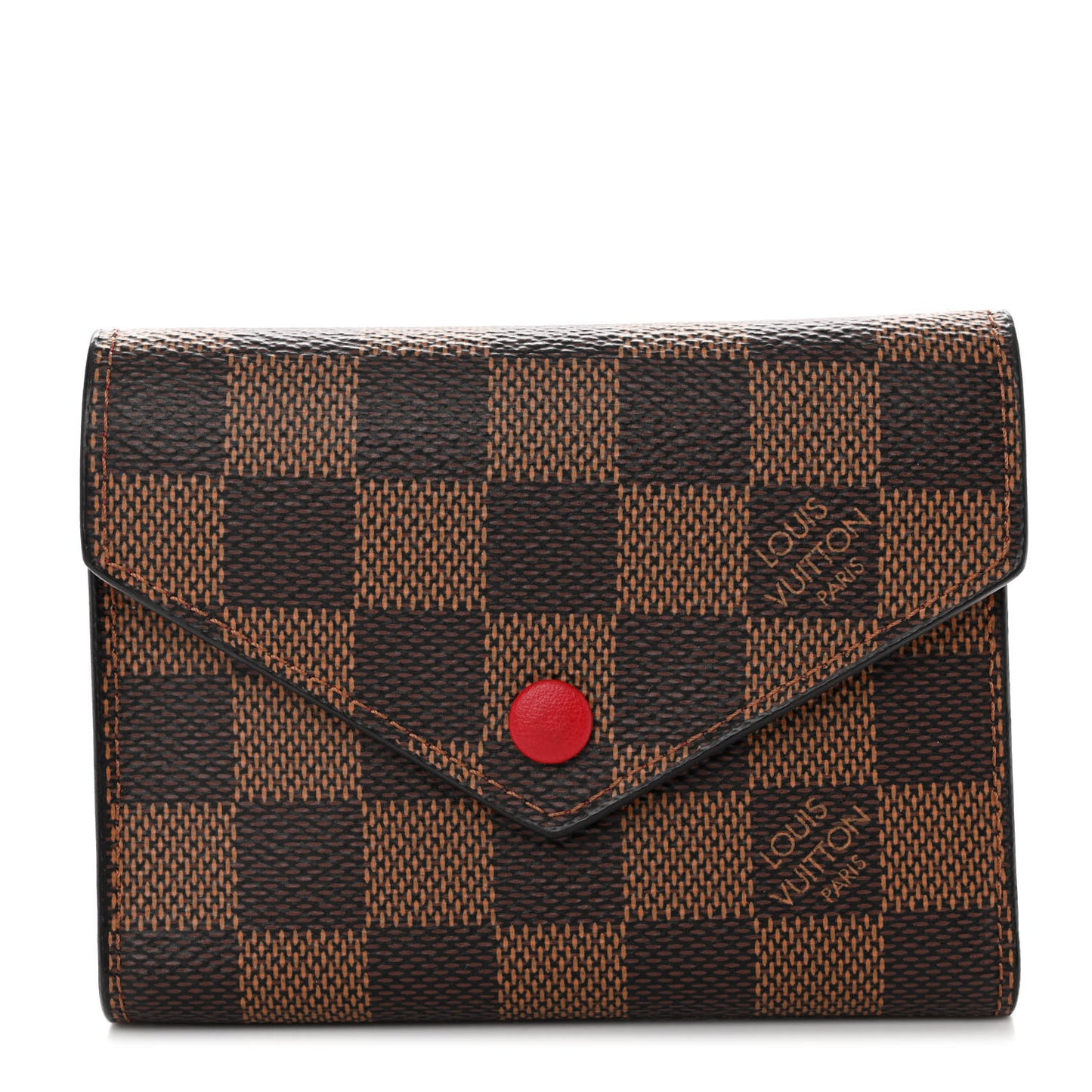 Damier Ebene Victorine Wallet Red