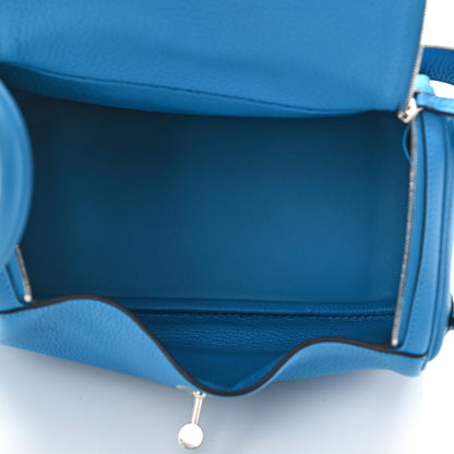 Hermes Taurillon Clemence Lindy 26 Bleu Frida 5 of 9