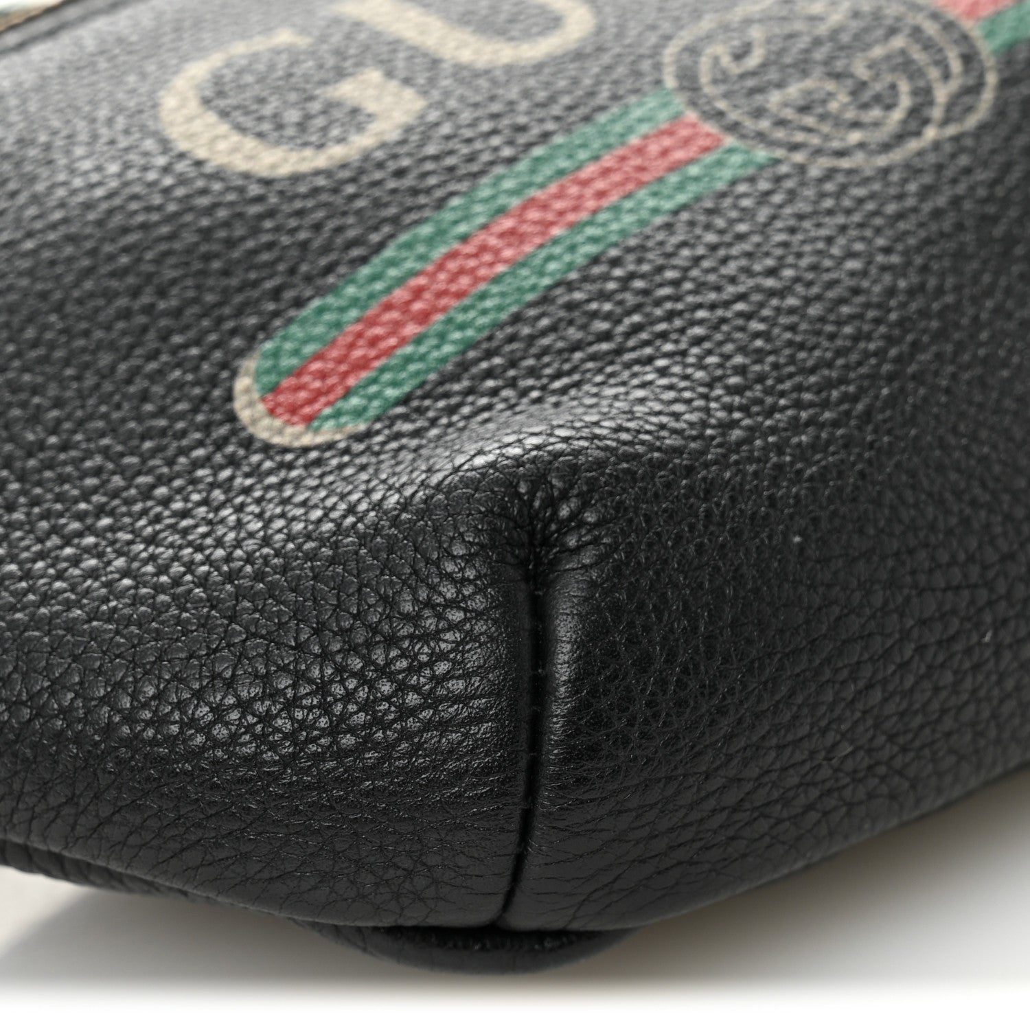 Gucci Grained Calfskin Small Logo Belt Bag Black 9 of 10
