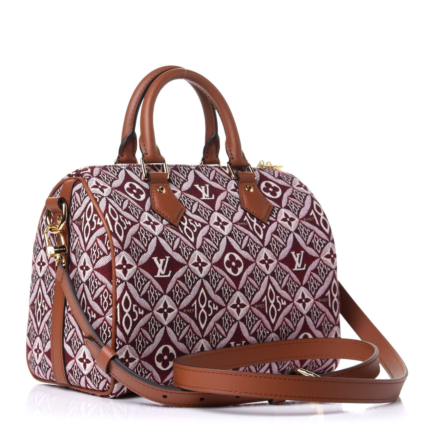 Louis Vuitton Jacquard Since 1854 Speedy Bandouliere 25 Bordeaux 2 of 11