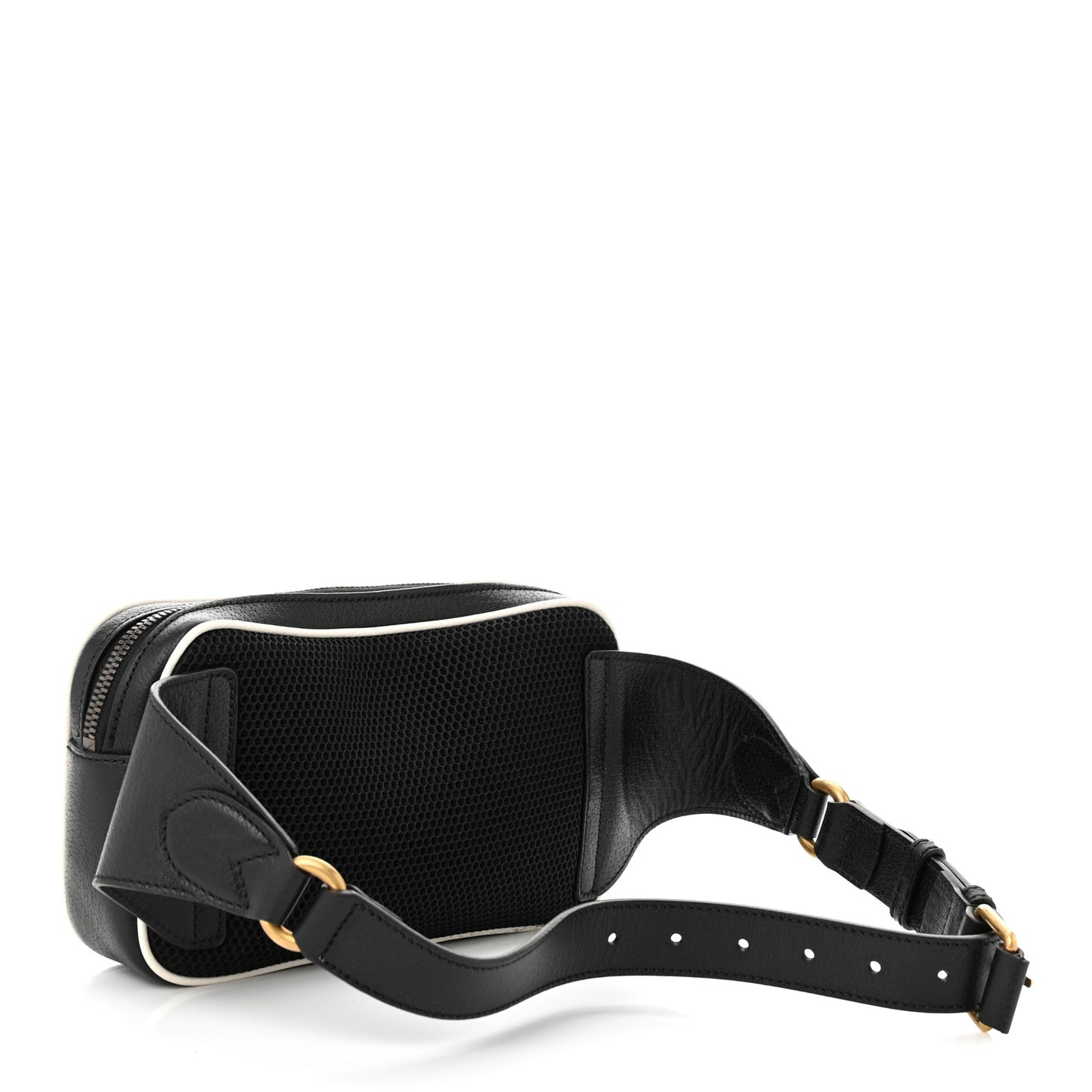 X ADIDAS Textured Dollar Calfskin Belt Bag Black